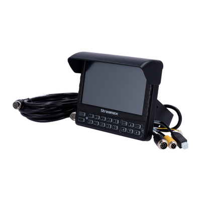 Streamax - Kit CP4 / Monitor 7" táctil  - Resolución 800x400 | Altavoces integrados - Compatible con grabadores Streamax - Apto para embarcar en vehículo - Soporte y cableado incluido