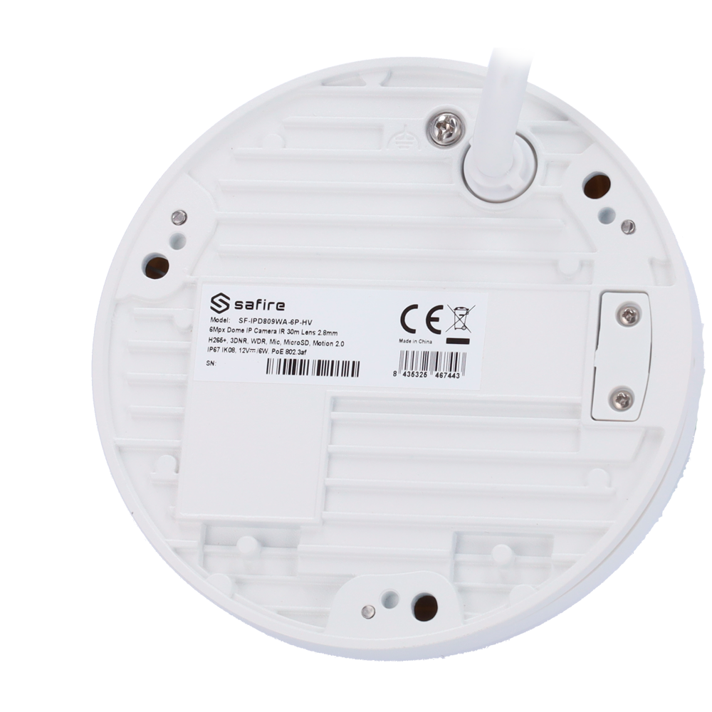 Cámara PRO IP de 6 Megapíxeles - CMOS de Barrido Progresivo 1/2.8″ - Compresión H.265+ / H.265 - Lente fija 2.8 / WDR - Truesense2: Filtro de falsas alarmas mejorado