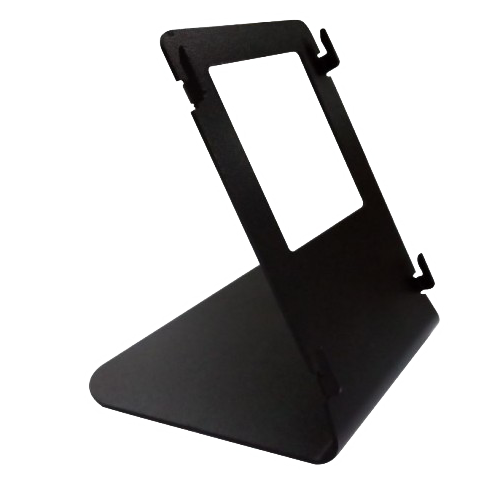 supporto da tavolo - Specifico per videocitofoni - Compatibile con i monitor - Fori di connessione - Misure: 115 mm (Al) x 124 mm (La) x 90 mm (Lu) - Fabbricato in alluminio