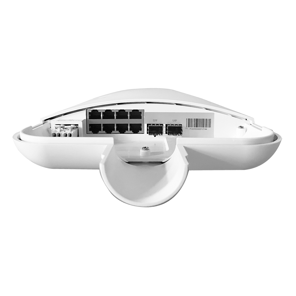 Switch POE per esterni - 8 RJ45 Gigabit PoE + 2 SFP Uplink Port Gigabit - Velocità 10/100/1000 Mbps - 30 W per porta / Massimo 120W