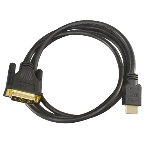 Cavo DVI a HDMI - Connettore HDMI tipo A maschio - Connettore DVI macho - 1.8 m - Colore nero - Connettori anticorrosione
