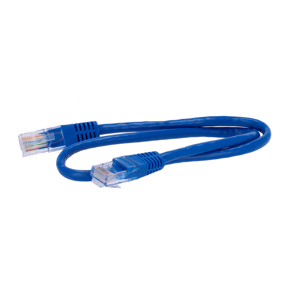 Cavo UTP - Ethernet - Connettori RJ45 - Categoria 5E - 0.5 m - Colore Azzurro