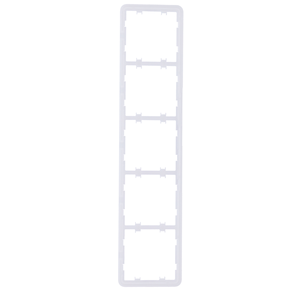 Marco vertical para cinco interruptores - Compatible con 2 x AJ-SIDEBUTTON-...-VERT - Compatible con 3 x AJ-CENTERBUTTON-...-VERT - Ajax - LightSwitch Vertical Frame (5 seats)