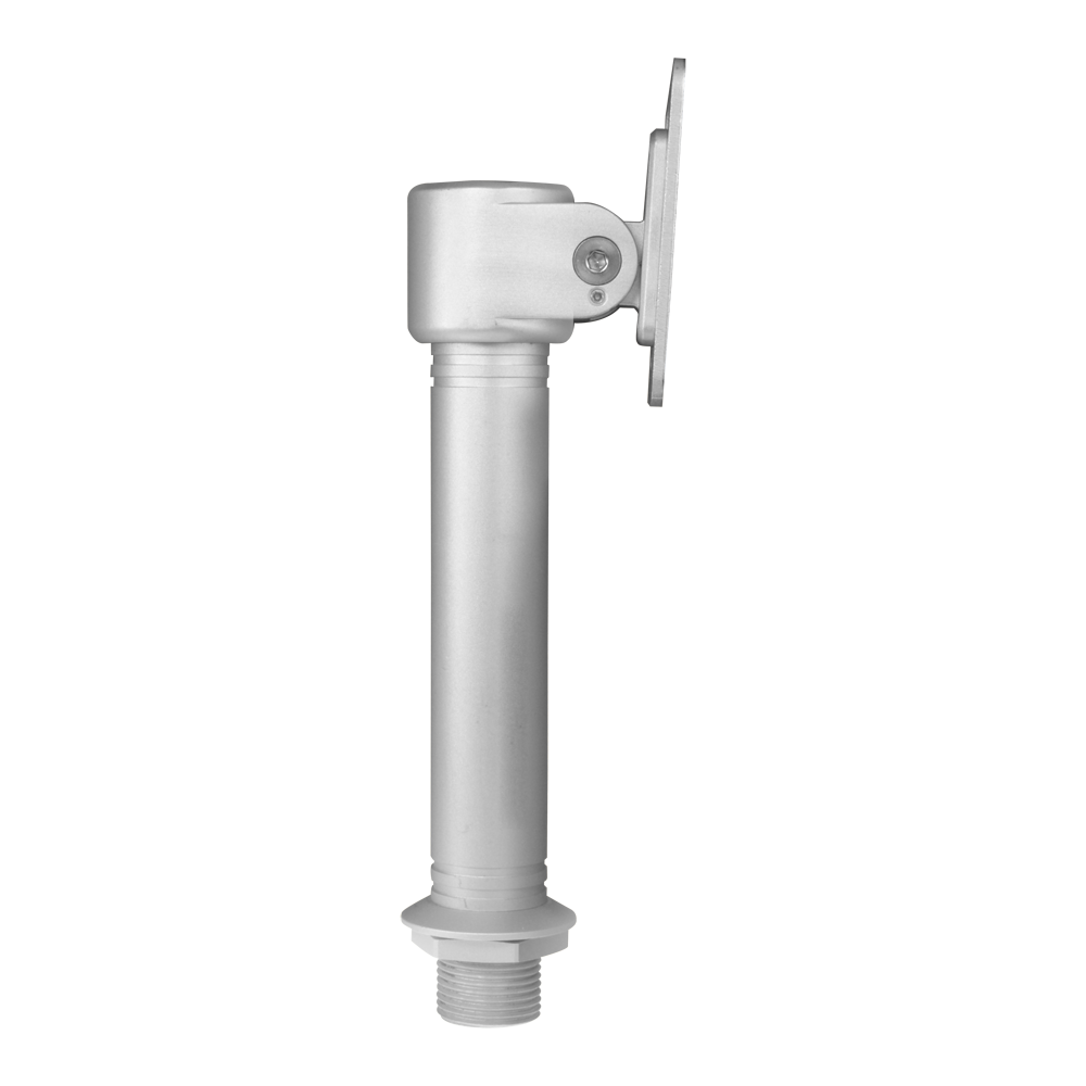 Access control turnstile support - Universal plate with adapter holes - Composed of two elements - Compatible with Safire devices - Measurements: 214.5mm (Al) x 45mm (An) x 27mm (Fo) - Made in aluminum
