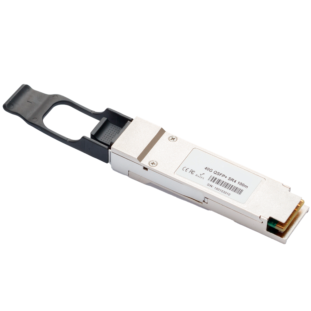 Modulo transceiver QSFP+ - Lunghezza d'onda 850 nm - Fibra multimodale - Connettore MTP/MPO  - Massima distanza 150 m - 40Gbps - 40GBASE-SR