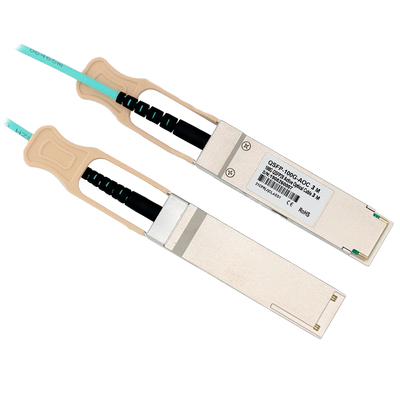 Cavo di collegamento diretto QSFP28 - Velocità 100Gbps - Moduli QSFP28 ad entrambe le estremità - Ideale per lo Stacking tra Switch - 3 Metri - Cavo Ottico