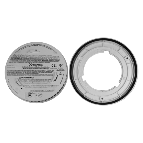 Rilevatore standalone di fumo e CO X-Sense - Durata della batteria 10 anni - Indicatore luminoso di allarme - Allarme acustico 85 dB a 3m - Pulsante di prova e schermo LCD - Certificato EN 50291:2010 e IT 14604:2005