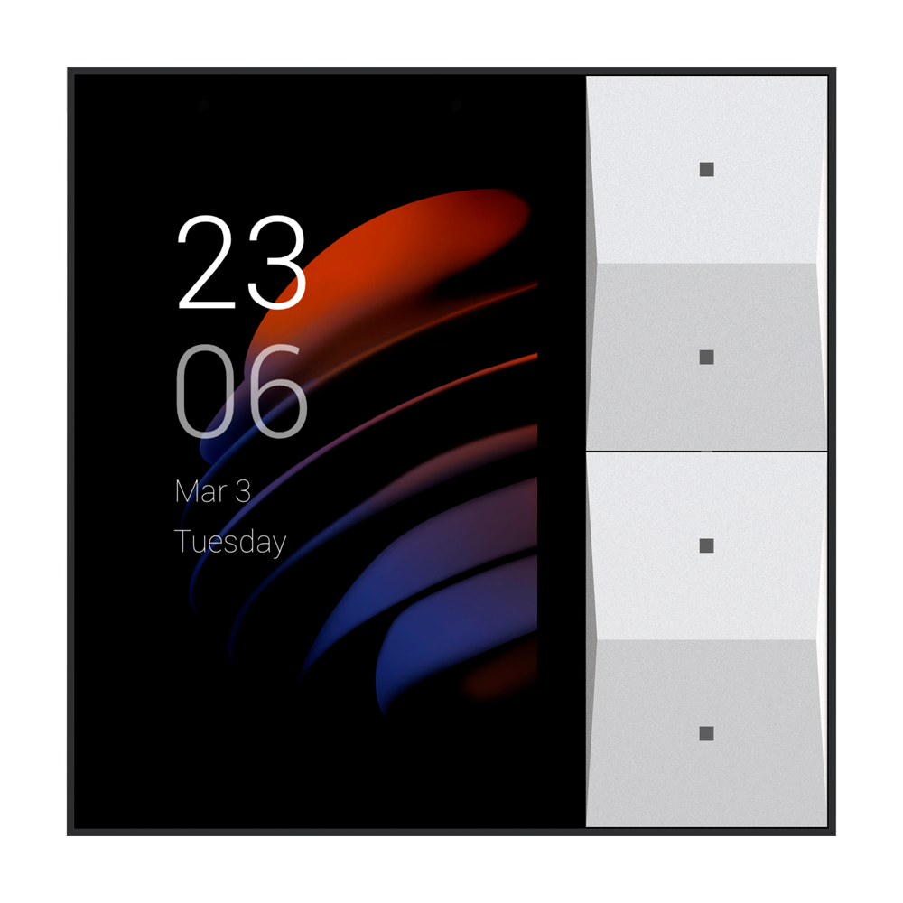 Monitor Linux per domotica - Display TFT con 3.27" | 4 pulsanti - Audio bidirezionale | Monitor del videocitofono - TCP/IP, PoE, WiFi, Bluetooth, ZigBee, SIP - Sensori ambientali - Manutenzione e connessione via Cloud