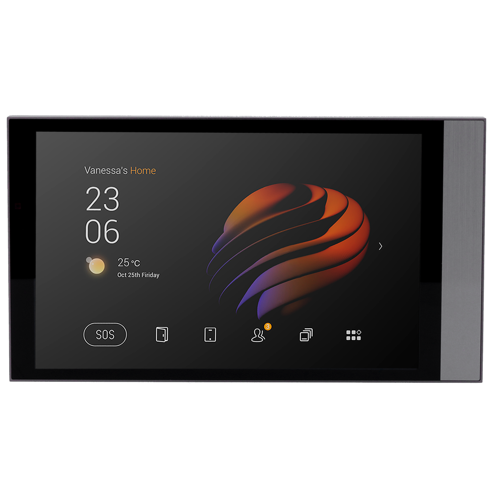 Monitor Android 10.0 per domotica - Schermo TFT da 8" | Applicazioni di terze parti - Audio bidirezionale | Monitor del videocitofono - TCP/IP, WiFi, Bluetooth, ZigBee, SIP - Sensori ambientali 2 relè - Connessione Cloud