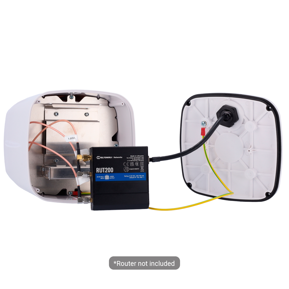 Teltonika Antena de exterior Industrial - 4G Combo LTE/Wi-Fi - Montaje en poste/mástil - Conectores SMA - Certificado para exterior IP67 - Antena+Carcasa para montaje