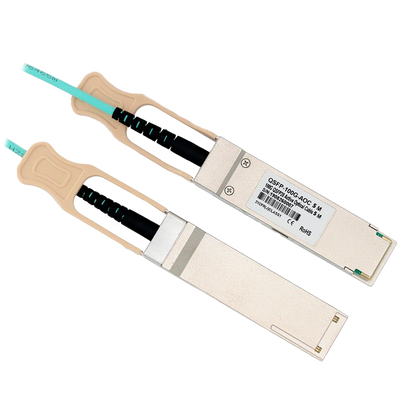 Cavo di collegamento diretto QSFP28 - Velocità 100Gbps - Moduli QSFP28 ad entrambe le estremità - Ideale per lo Stacking tra Switch - 5 Metri - Cavo Ottico