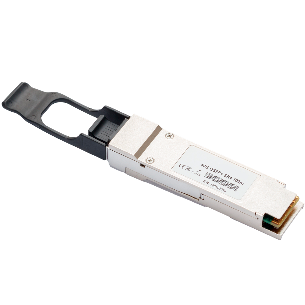 Modulo transceiver QSFP+ - Lunghezza d'onda 850 nm - Fibra multimodale - Connettore LC duplex - Massima distanza 400 m - 40Gbps - 40GBASE-SR