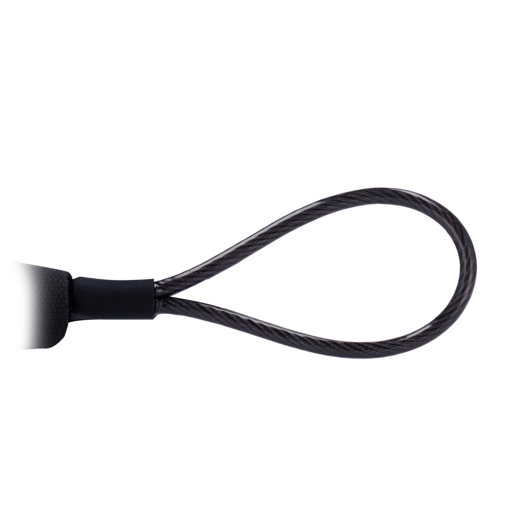 Cordón antihurto EAS - Apto para portátiles - Apertura con código de 4 dígitos - Dimensiones cerradura: 5 (An) x 7 (Al) mm - Longitud cordón: 200 mm - Fabricado en acero y aluminio