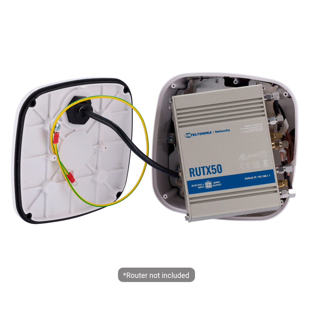 Teltonika Antena de exterior Industrial - 5G Combo LTE/Wi-Fi/GNSS - Montaje en poste/mástil - Conectores SMA - Certificado para exterior IP67 - Antena+Carcasa para montaje