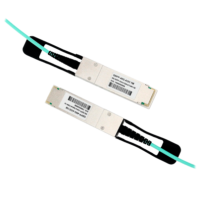 Cable de conexión directa QSFP+ - Velocidad 40Gbps - Modulos QSFP+ en ambos extremos - Ideal para Stacking entre Switches - 1 Metro de Longitud - Cable Óptico