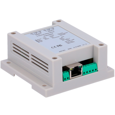 Modulo di acquisizione e controllo dati - 2 ingressi digitali / 2 uscite relè (NA/NC) - Protocolli: Modbus/TCP, TCP/IP, UDP, HTTP,... - Server web integrato - 1 porta Ethernet 10/100 Base-TX, 1 porta WiFi - Alimentatore non incluso (12VDC/1A)