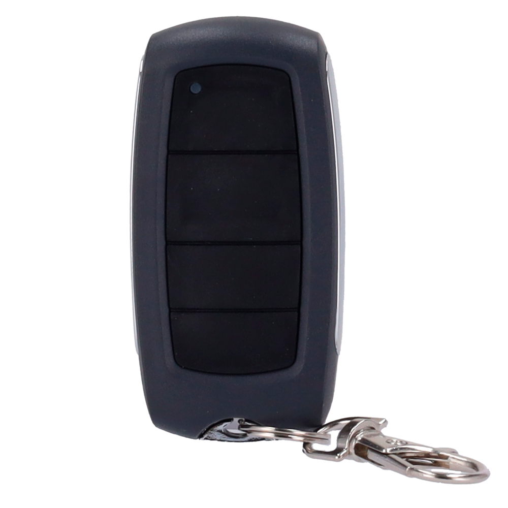 Mando a distancia para automatismo - 4 botones para vincular con 4 automatismos - Funciones de apertura, paro y cierre - Alimentación CR2025 3V - Compatible con GATEOPENER-BL360ENC