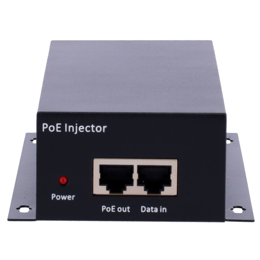 Iniettore PoE Dual - Ingresso RJ45 10/100/1000/10000 Mbps - Potenza totale 60 W - Distanza massima 100 m - PoE/PoE+ IEEE802.3af/at - Stabilizzato e protetto