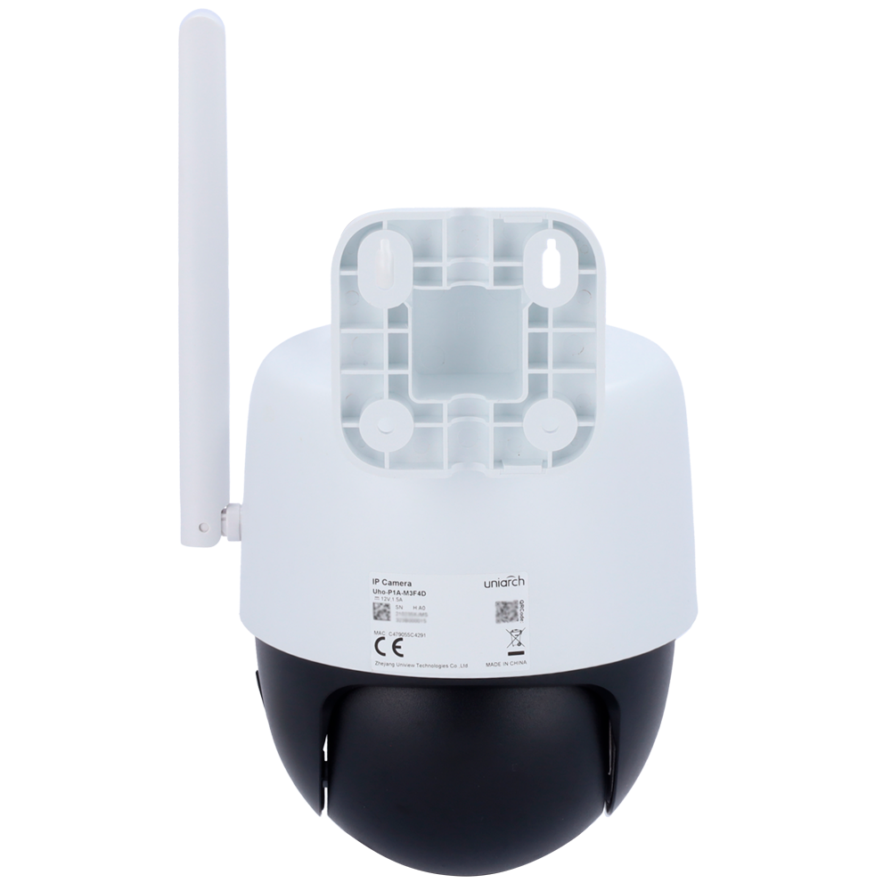 Telecamera IP PT Uniarch 5 Megapixel WiFi - 1/2.7" Progressive Scan CMOS - Ottica 4 mm - Autotracking - Portata IR 30 m luce bianca 10 m - Wifi IEEE802.11b/g/n