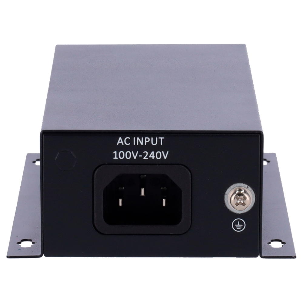 Iniettore PoE Dual - Ingresso RJ45 10/100/1000/10000 Mbps - Potenza totale 60 W - Distanza massima 100 m - PoE/PoE+ IEEE802.3af/at - Stabilizzato e protetto