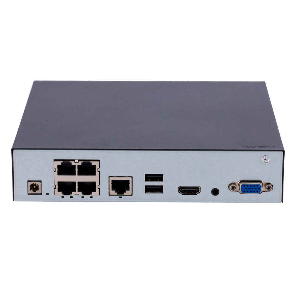 Grabador NVR para cámaras IP - Uniarch - 8 CH vídeo / Compresión Ultra 265 / PoE - HDMI 4K y VGA simultáneos - Resolución máxima 6 Mpx - Admite 1 disco duro de hasta 6 TB