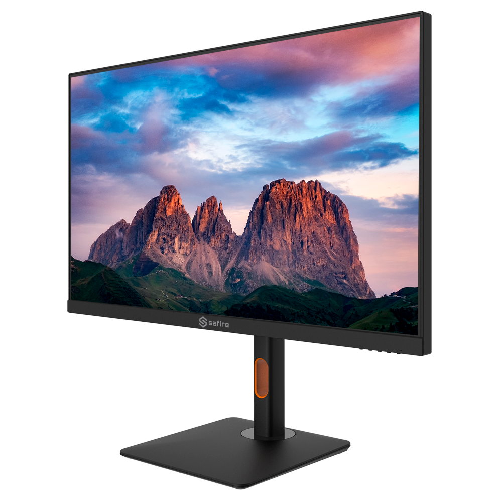 Monitor SAFIRE LED IPS 27" 4K - Progettato per la videosorveglianza - Formato 16:9 - 1xHDMI, 1xDP1.4 - Risoluzione 3840x2160 @60Hz - Audio