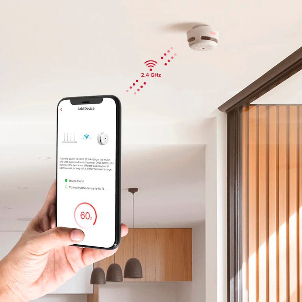 Pack de 3 mini detector de humo autónomo X-Sense - Comunicación WiFi 2.4GHz - Conexión a través de APP - Duración de la batería 1 año (reemplazable) - Alarma sonora 85 dB a 3m - Certificado EN 14604