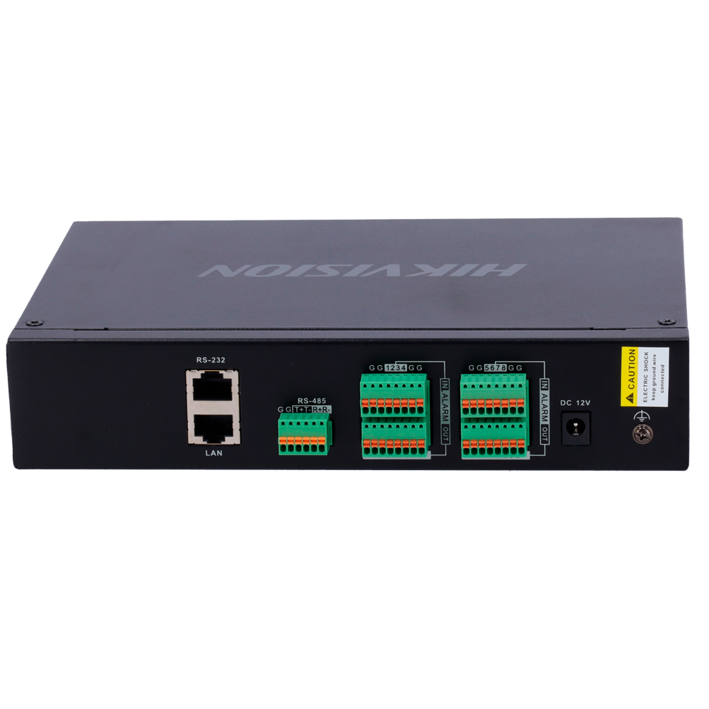Decodificador Hikvision - 16 canales - Resolución máxima 32 Mpx - 1 salida HDMI 4K | 1 salida BNC - Audio | Alarmas | Compatible con ONVIF - Válido para cámaras IP, NVR y otros dispositivos