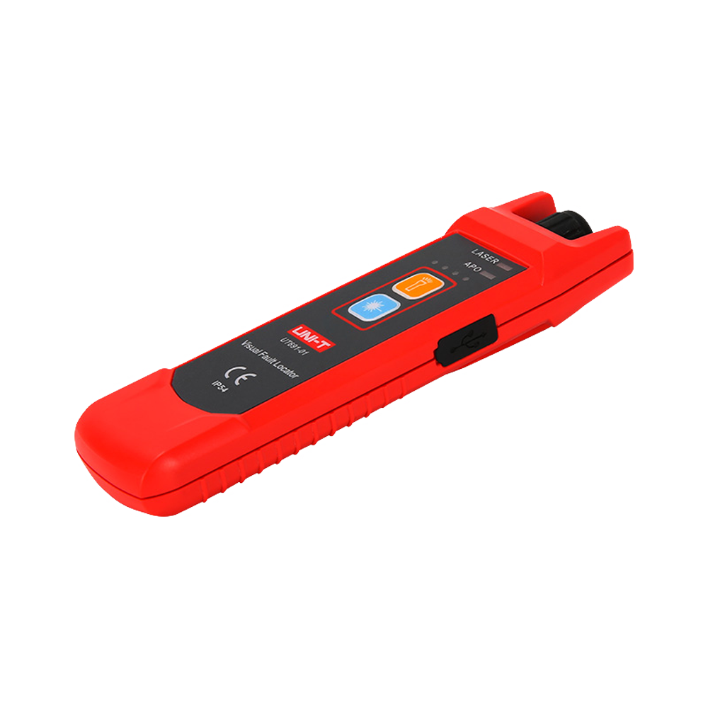 Visual fault locator - Wavelength range between 630~670nm - Measurable optical fiber length range between 8~10km - 7 hours autonomy - Auto power off