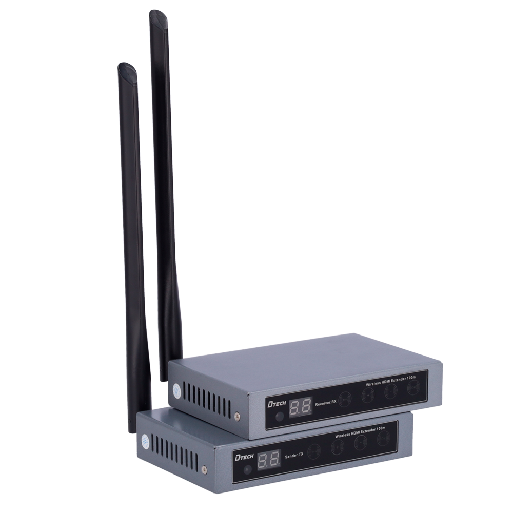 Extender wireless HDMI - Trasmettitore e ricevitore - Distanza 100 m - Protocollo WiFi 2.4GHz e 5.8GHz - Fino a 1080p @60Hz - Alimentazione DC 5 V