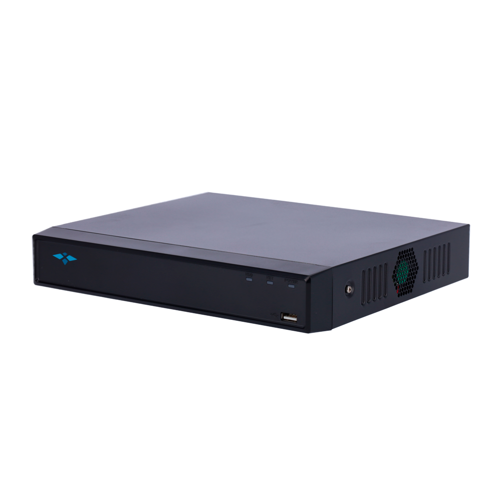 Grabador de vídeo IP WizSense AI X-Security - Vídeo IP de 4 canales | 4 CH PoE - Resolución máxima de grabación 12 Mpx - Ancho de banda 80 Mbps - Salida HDMI Full HD y VGA - Permite 1 disco duro