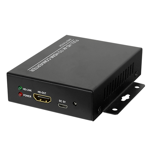 Conversor BNC a HDMI - 1 entrada BNC - 1 salida HDMI 1080p - 1 salida BNC (bucle con entrada BNC) - Resolución de salida 1080p - Resolución de entrada de vídeo hasta 8 Mpx