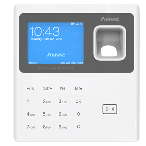 ANVIZ Attendance Control Terminal - Fingerprints, MF cards and keyboard - 3000 records / 200000 registers - TCP/IP, USB Flash - 8 Attendance Control Modes - CrossChex and Cloudclocking software