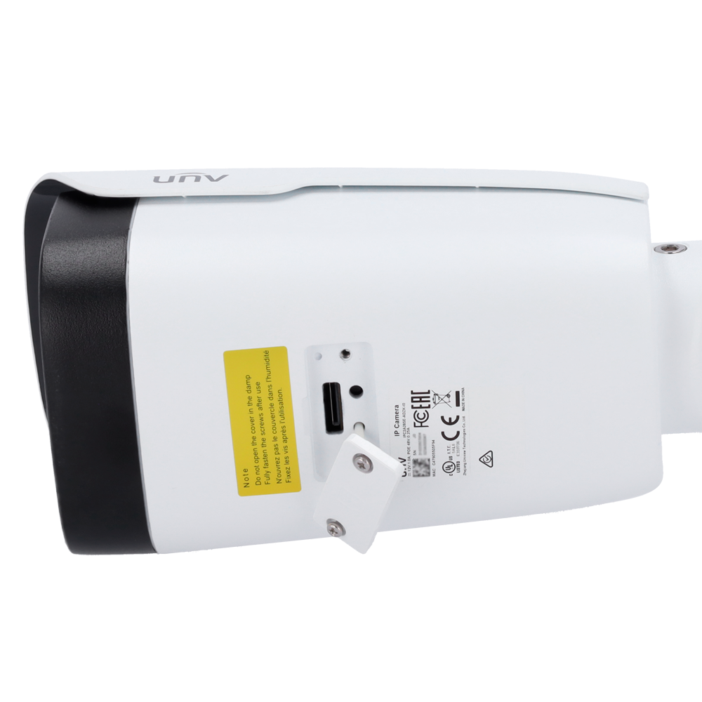 Telecamera IP 8 Megapixel - Gamma Prime - Lente 2.8 - 12mm / WDR Ottico - IR LED Portata 80 m | Microfono integrato - SIP, Smart Intrusion Prevention | Conteggio persone - Riscaldatore integrato