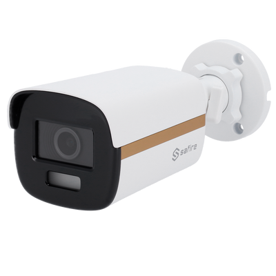 Cámara Bullet Safire Gama ULTRA - Salida HDTVI - CMOS Night Color 8Mpx - Lente de luz blanca 2.8 mm Alcance 40m - WDR (130 dB) | 3D DNR - Resistente al agua IP67 | PoC.at