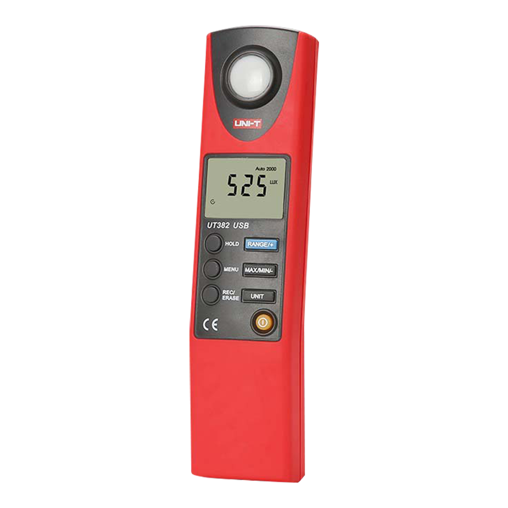 Misuratore di illuminazione - Display fino a 2000 conteggi - Alta frequenza di campionamento - Archiviazione dei dati | Connessione USB al PC - Spegnimento automatico - Connessione USB al PC