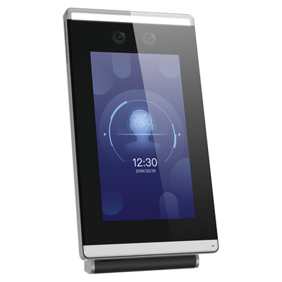 Controllo Accessi e Presenze - Riconoscimento facciale e password - 20.000 volti / 100.000 registri - TCP/IP, RS485, Wiegand, USB e WiFi - Sensore porta, pulsante e relè - Software Safire Control Center AC