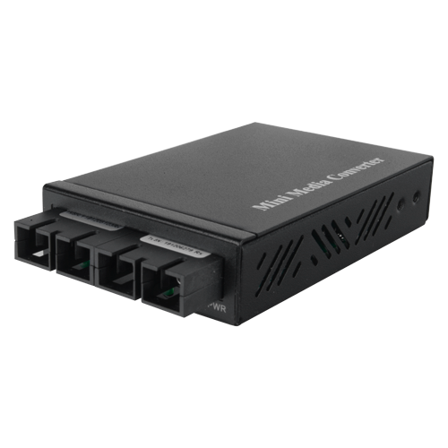 Convertidor de medios - Multimodo a Monomodo - 2x conector SC dúplex - Multimodo 850 nm - 550 m - Monomodo 1310 nm - 20 km - 125 Mb/s