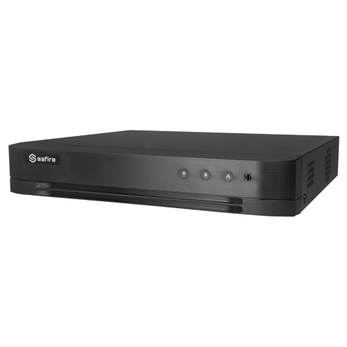 Videograbador Safire 5n1 - Audio sobre cable coaxial - 16CH HDTVI/HDCVI/HDCVI/AHD/CVBS/CVBS/ 16+2 IP - 1080P Lite (15FPS) - Salida HDMI Full HD y VGA - 1 HDD
