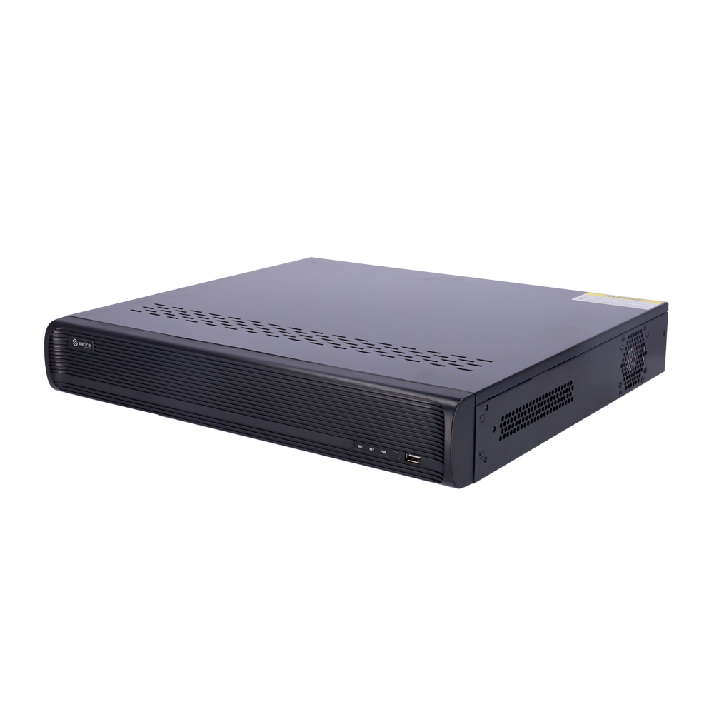 Safire Smart - Videoregistratore NVR per telecamere IP gamma A2 - 32CH video / PoE 16CH / H.265+ / 4HDD - Risoluzione fino a 12Mpx / Larghezza di banda 192Mbps - HDMI 4K, HDMI FullHD e VGA / Dewarping Fisheye - Riconoscimento facciale / Ricerca intelligen
