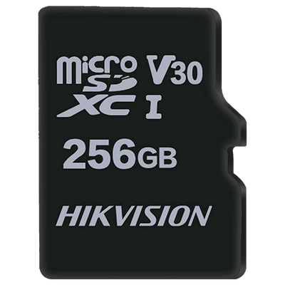 Scheda di memoria Hikvision - Tecnologia TLC - Capacità 256 GB - Classe 10 U1 V30 - Fino a 3000 cicli di scrittura - Adatto per dispositivi di Videosorveglianza