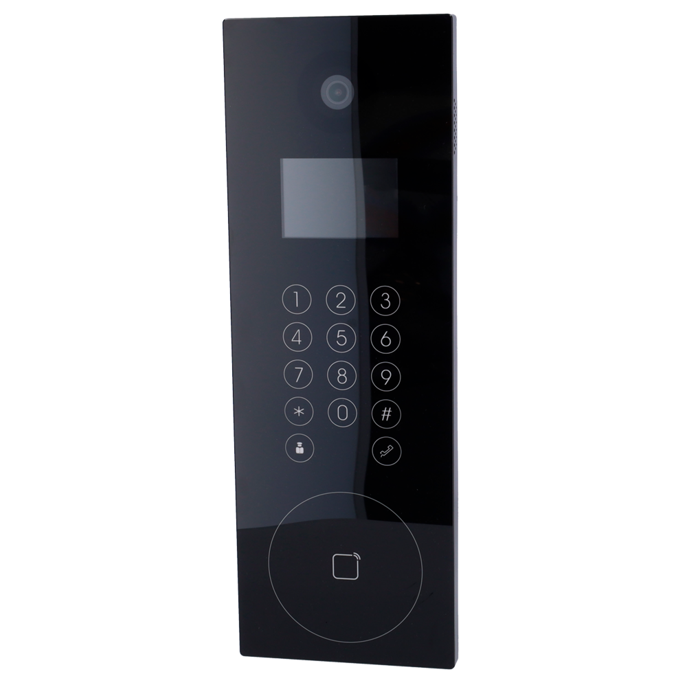Videocitofono IP per appartamenti - Telecamera 2Mpx | Audio bidirezionale - Monitor 3,5" e tastiera tattile - APP mobile tramite Monitor - Accesso tramite codice o scheda MF - Fino a 500 reparti IP