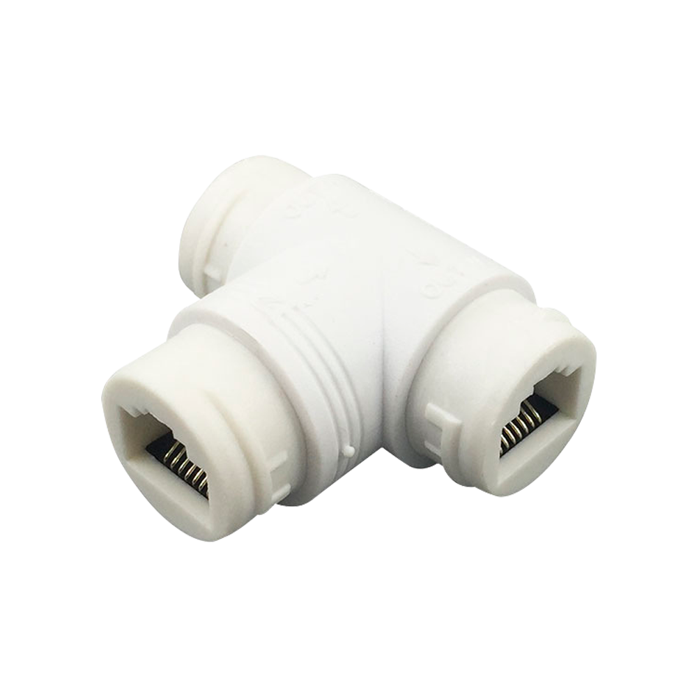 Accoppiatore e splitter Poe RJ45 - Per telecamere IP - Colore bianco