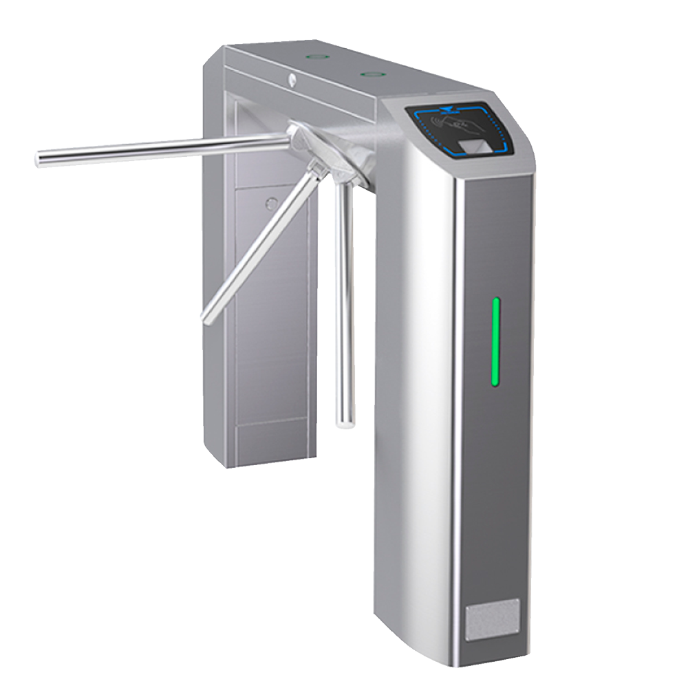 Torno de acceso bidireccional - 3 brazos rotativos automáticos | Doble apoyo - Tiempos, alarmas y modos de apertura - Dimensiones de paso 600 mm | Fuerza regulable - Acero inoxidable SUS304 de 1.5 mm | IP54 - Compatible con sistemas de terceros