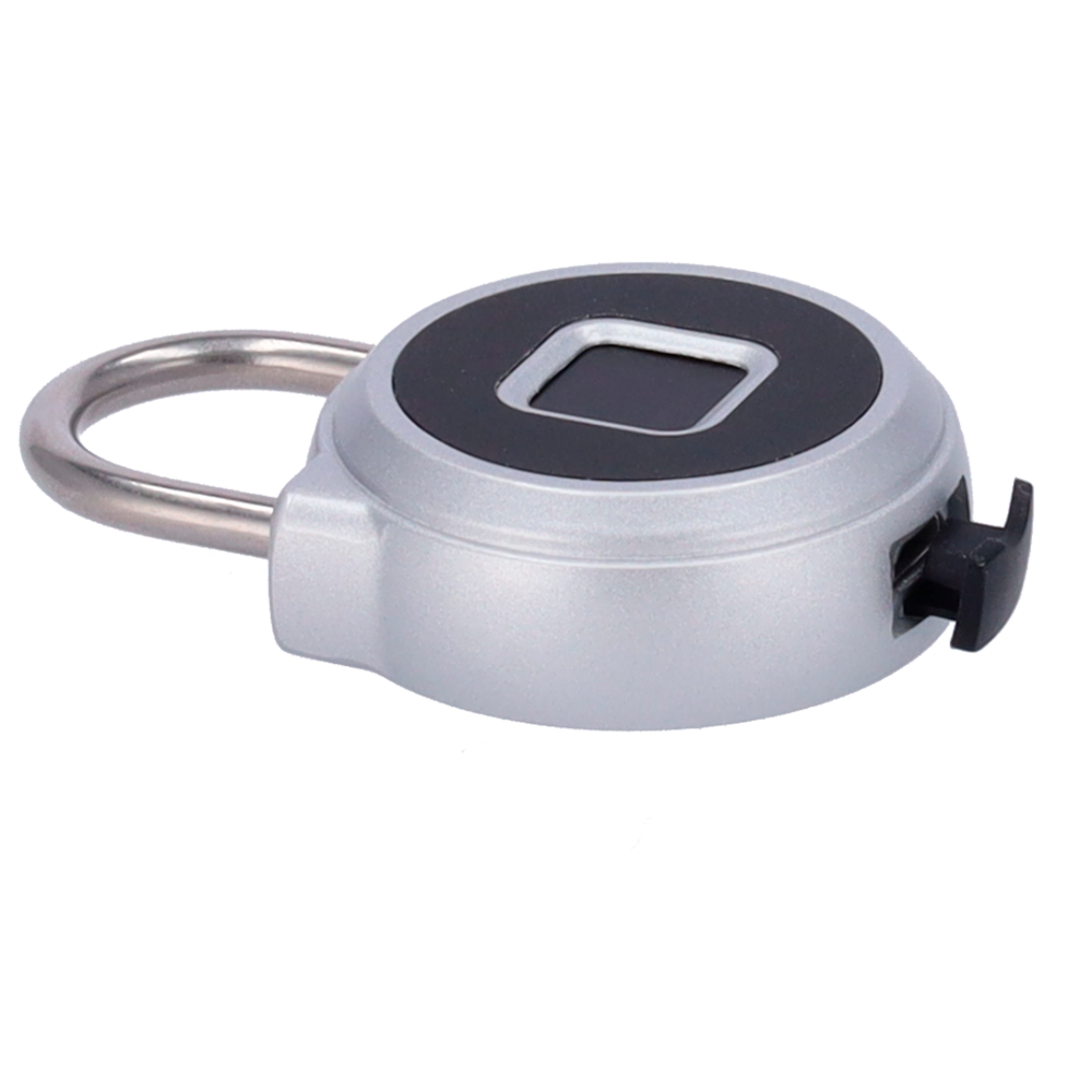 Candado inteligente Bluetooth - Apertura mediante huella y app - Capacidad 15 huellas - Diámetro de la viga de 4 mm - Batería integrada 110 mAh - Apto para interior