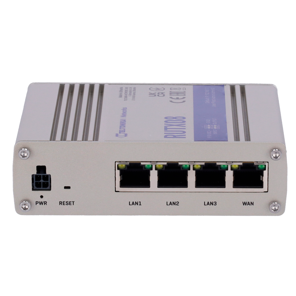 Teltonika Router Industriale - 4 porte Ethernet RJ45 Gigabit - USB 2.0 - Ingresso/Uscita Digitale - Alloggiamento in Alluminio