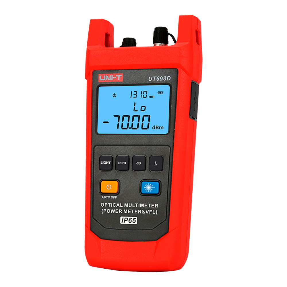 Tester per fibra ottica - Valutazione della potenza della fibra ottica - Localizzatore visivo di guasti - Impermeabile IP65 - Spegnimento automatico