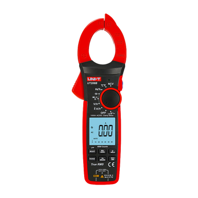 Pinza amperimétrica LCD - Medición en DC hasta 1000V y 1000A - Medición en AC hasta 1000V y 1000A - Resistencia/capacitancia/frecuencia/temperatura - Auto Rango | Test diodos| True RMS | NVC - Apertura de pinza de 42mm