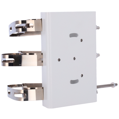 Soporte para mástiles/farolas - Para radares - Apto para uso en exterior - Pasador de cables - Color blanco