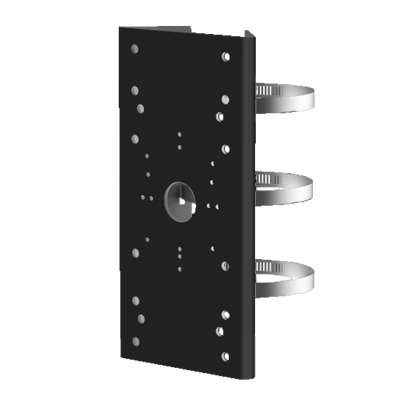 Staffa per pali/lampioni - Per telecamere bullet - Diametro 67~127 mm - Adatto per esterni - Acciaio inossidabile con trattamento anticorrosione - Colore nero